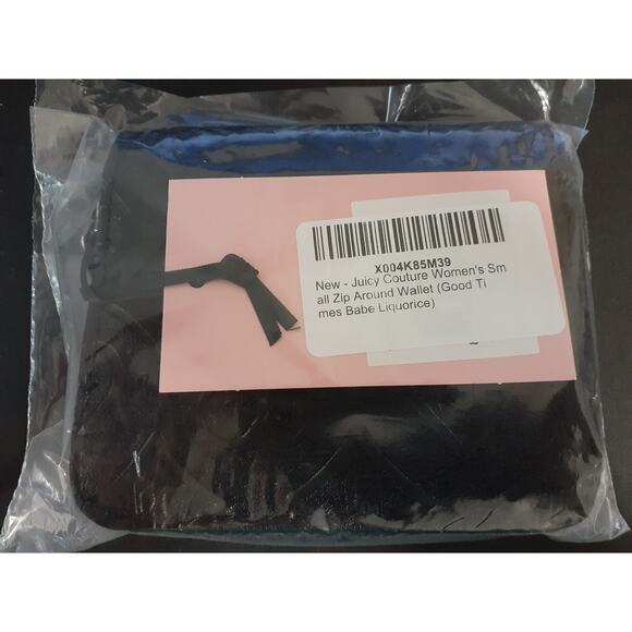 Juicy Couture Women's Small Zip Around Wallet Good Times Babe Liquorice - Picture 3 of 6